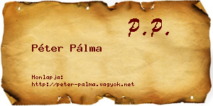 Péter Pálma névjegykártya